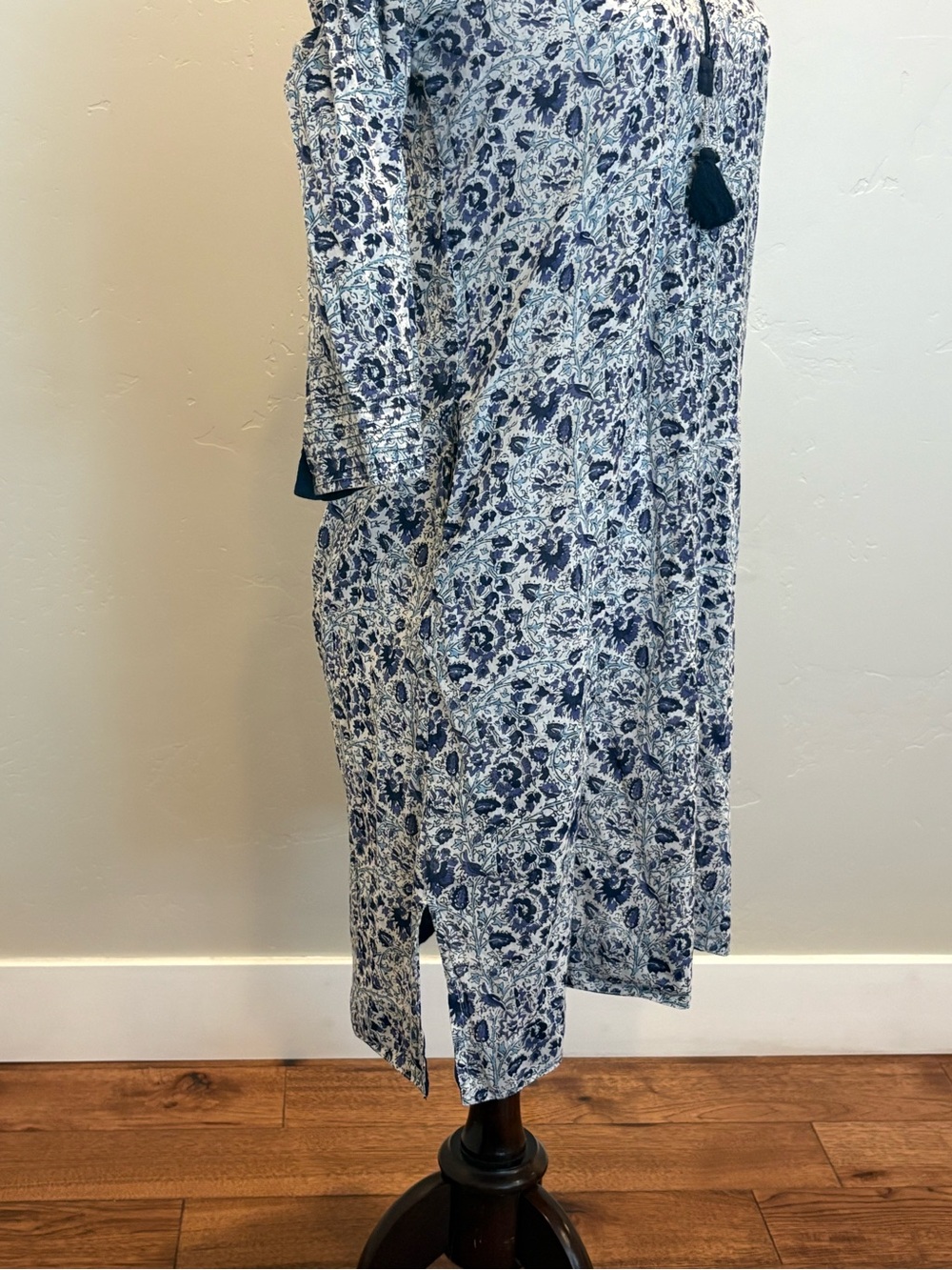 Beautiful Dolma Women’s Blue Floral Tunic/mini dress Size Medium - Picture 6 of 12